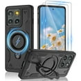 thumbnail image 1 of wonima11 for Motorola Moto Edge 5G 2025 Magnetic Case,Compatible with MagSafe & [HD Screen Protector×2],Metal Rotated Kickstand,Military Grade Drop Proof Anti-Fingerprint Protective,Black, 1 of 1