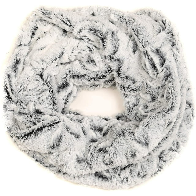 Abhy Soft Fall Winter Furry Infinity Wrap Scarf
