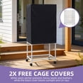 thumbnail image 4 of Dextrus 53" Metal Bird Cage with Rolling Stand and Castor Wheels, Large Bird Cages for Parakeets, Parrots, Cockatiels, Pigeons with 2 Free Bird Covers, 4 of 9