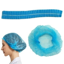 Disposable Bouffant Caps 100 Pack - 21 Inch Elastic Hair Nets for Food Service, Kitchen & Salon Use, Breathable Biue Head Covers