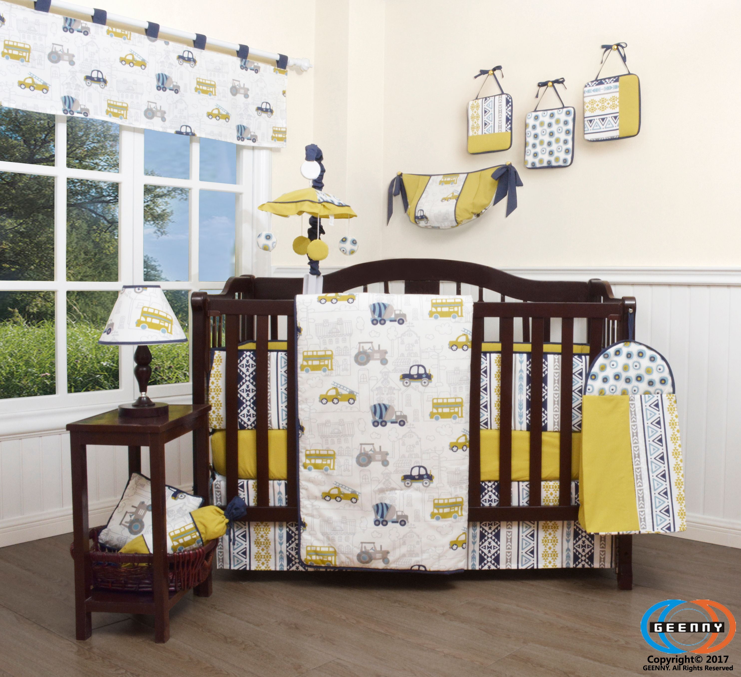 Geenny 13 Piece Boutique Baby Nursery Crib Bedding Set Transportation Cars Multi Colors - Baby Crib Bedding Cars Geenny 13 Piece Boutique Baby Nursery Crib Bedding Set Transportation Cars Multi Colors - Baby Crib Bedding Cars