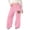 Pink, variant on Shadoumai Girl's Baggy Sweatpants Lightweight Breathable Straight Leg Pants With Pockets Athletic Pants For Girls Outdoor Play,Girls Uniform Pants 8-9 Years