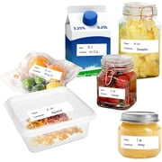 500 Freezer Refrigerator Food Labels Reminder Water Oil Resistant in Roll with Perforation Line,Removable Adhesive