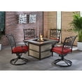 thumbnail image 4 of Hanover Traditions 5-Piece Fire Pit Chat Set with 4 Swivel Rockers in Autumn Berry with a 40,000 BTU Fire Pit Table, 4 of 18