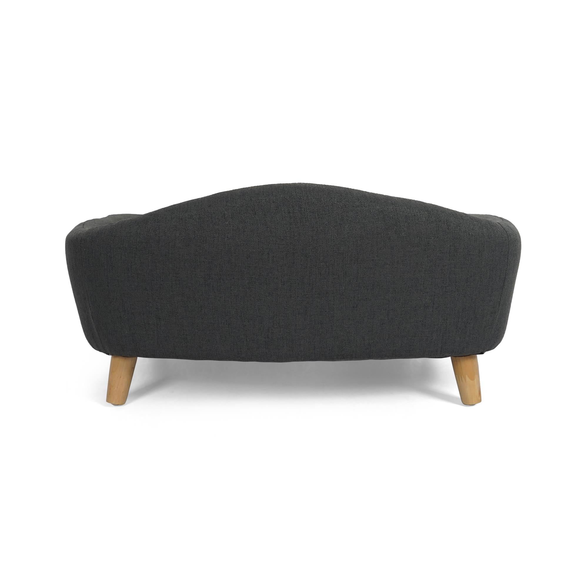 Pefilos Large Dog Couch Furniture, 30" Wide Pet Sofa for Medium Dogs with Removable Mattress, Luxury Raised Pet Couch Lounging Dog Bed with Anti-Slip Bottom, Gray