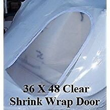 US Marine Products 36 X 48 Clear Shrink Wrap Zipper Door 