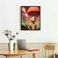 thumbnail image 3 of COMIO 70s Art Vintage Surreal Canvas Wall Art Egoless Trendy Abstract Aesthetic Room Decor Retro Mushroom Moon Woman Poster Prints Wall Decor Picture Living Room Bedroom Bathroom, 3 of 4