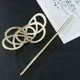 thumbnail image 4 of HYLLai Vintage Hollow-Out Hair Pin, Gold Alloy Hair Slide for Updos, Bridal or Daily Use, 6.3” Elegant Hair Jewelry (A), 4 of 5