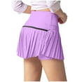 thumbnail image 4 of Tennis Skirts for Women Crossover High Waisted Lightweight Pleated Ruffle Mini Workout Skorts with Pockets, 4 of 4