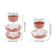 thumbnail image 4 of 3 Tier Fruit Drain Basket Countertop Hot Pot Platte Rotable Food Tray Fruit Vegetables Holder(Pink), 4 of 5