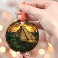 thumbnail image 4 of ChichÃ©n ItzÃ¡ Mexico Suncatcher Ornament Window Hanging Handmade Suncatchers Metal Chain Outdoor Garden Decor Gift for Women Christmas Thanksgiving, Stained 2025, Seasonal, 4 of 5