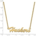 thumbnail image 2 of Ss/Gold Plated Sterling Silver With Gp Logoart U Of Nebraska Medium Pendant Necklace (18 X 40) Made In United States gp048une-18, 2 of 5