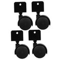 thumbnail image 6 of FRCOLOR Caster Wheels with U Shaped Bracket for Furniture Black Metal Plastic 4pcs Small Casters for Home, 6 of 8