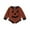 style-01 Brown, variant on Gubotare Halloween Baby Clothes Baby Girl Halloween Outfit Pumpkin Bubble Bodysuit Peter Pan Collar Ruffle Long Sleeve Bodysuit Clothes 0 3 6 9 12 18 24 Months (Brown,3-6 Months)