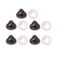 thumbnail image 1 of 10 piezas de 11 mm hechas a mano para muñecas, accesorios de bricolaje, accesorios de peluche con forma de nariz de perro (negro), 1 of 7