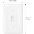 thumbnail image 2 of Ceramic Single Toggle Light Switch Plates Outlet Covers – Decorative White Porcelain Wall Plate, Modern Glazed Design for a Classy Vintage Retro Look, Durable and Corrosion Resistant, Model 3002T, 2 of 6