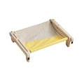 thumbnail image 4 of Percha para ventana de gato para mascotas, hamaca para colgar en la ventana, estante para gatos, marco de madera, hamaca para gatos, cama duradera par gris amarillo Yinane Percha para ventana de gato, 4 of 8