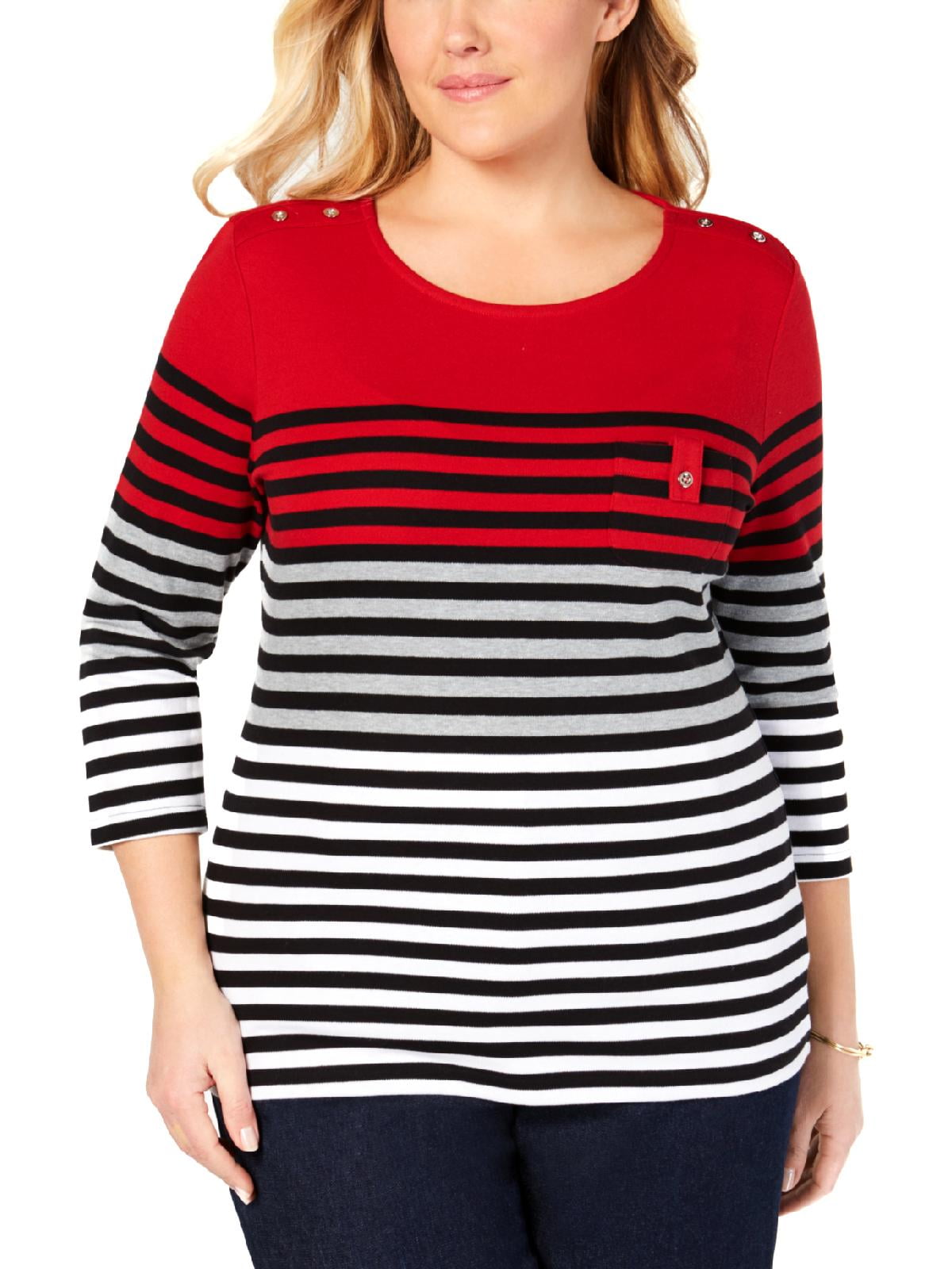 Photo 1 of PLUS SIZE 0X - Karen Scott Sport Women's Plus r T-Shirt Red 