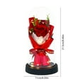 thumbnail image 3 of Dianli Valentine's Day Gift Everlasting Flower Dome Dried Rose Bouquet With Soap Flowers Luminous LED Base Romantic Birthday Home Decor Preserved Roses, 3 of 6