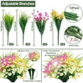 thumbnail image 2 of Mix Color Artificial Flowers for Outdoors, UV Resistant Fake Flowers Artificial Plants Outdoor No Fade Shrub Daisy Plastic Fern Cemetery Flowers Home Porch Outside Summer Decor, 2 of 5
