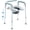 Without Backrest - Light Gray, variant on Bedside Commode Chair, 500 lbs Capacity, 4-in-1 Portable Toilet and Raised Toilet Seat with Padded Seat & Armrest, Detachable 5L Bucket, Adjustable Height & Width Adult Potty Chair for Seniors