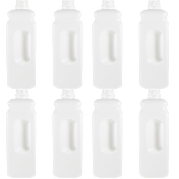 RENACLIPY Coophya 2.5 Gallon White Reusable Water Jug with Ergonomic Handle, 8 Pieces Durable Hydration Containers