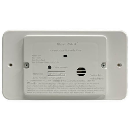 MTI Industries 62-542-MARINE-WH Marine Carbon Monoxide Alarm - 62 Series, Flush Mount, White