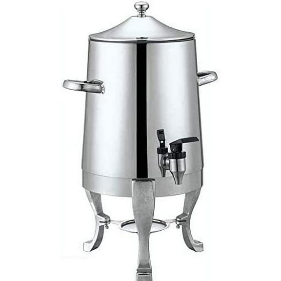3 Gallon 48 Cup Stainless Steel Round Silver Coffee Chafer Urn
