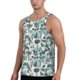 thumbnail image 2 of Haiem Flowers In Vintage Men Workout Tank Top Gym Bodybuilding Sleeveless Muscle T Shirts Athletic Tank Breathable Workout Shirt-3X-Large, 2 of 8