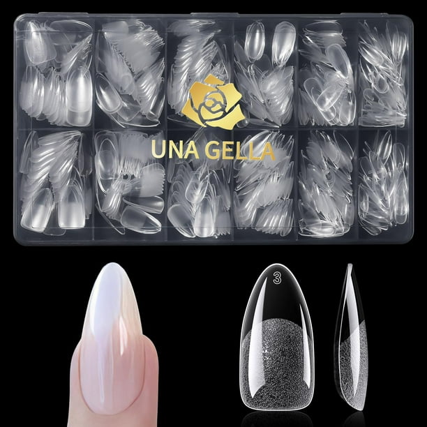 Gel de almendras UNA GELLA para uñas, 600 unidades, tapa completa, a presión