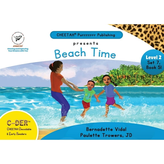 C-DER (Cheetah Decodable & Early Readers) Set 7, Book 51, Beach Time, (Paperback)