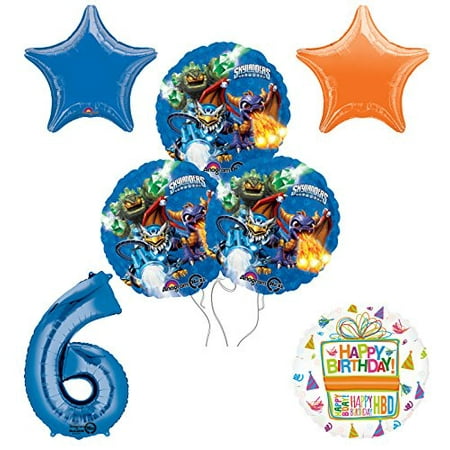 Skylanders 6th Birthday Party Supplies and Balloon Decoration Bouquet Kit