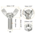 thumbnail image 2 of 6pack M8-1.25x20mm Wing Butterfly Screws Bolts with 6pack Nuts, 304 Stainless Steel, 2 of 4