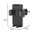 thumbnail image 3 of Puntoco Wider Clamp & Metal Hook Phone Mount for Car Vent [Thick Cases Friendly] Car Phone Holder Hands Free Ventilation Opening for Smartphone, 3 of 7
