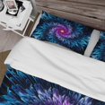 thumbnail image 4 of Designart 'Purple And Blue Fractal Flower' Modern Duvet Cover Set, 4 of 5