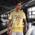 thumbnail image 3 of Wukai Bunch of Grapes Print Men's Short-Sleeved Mesh T-Shirt,Quick-Dry Short Sleeve Workout T-Shirt-5X-Large, 3 of 8