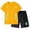 a-Yellow2720, variant on VNKIDY Boys Kids Two Piece Sports Outfit Set Stripe Print Short Sleeve Crewneck TShirts Elastic Waist Breathable Shorts Athletic Set For Outdoor Activities Blue 9-10 Years