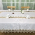 thumbnail image 2 of ZXNYH Table Cloths Rectangle 72 x 144 Inches Dandelion Lace Decoration Nice for Dinning Home Holiday Party Kitchen Easter Christmas Wedding Farmhouse Outdoor Washable Skin Friendly Tablecover, 2 of 5