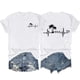 thumbnail image 1 of Tops Cortos para las Mujeres, Casual Impreso Delantero Corto Espalda Larga Manga Corta Raglan Cuello Redondo Blusa Hecha de Poliéster, Tops Largos para las Mujeres, 1 of 3