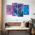 thumbnail image 3 of Elephant Stock Pastel Gradient Palm Leaves Wall Art - Horizontal Multi Panel Canvas - Living Room Wall Decor - Floral And Botanical Multi Panel - Turquoise And Pink Decor - 52" x 32", 3 of 8