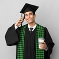 thumbnail image 5 of Haiem Buffalo Plaid Green Black Pattern Graduation Stole 2024 | Premium Satin Sash for Graduation Ceremony, 5 of 7