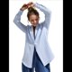 thumbnail image 2 of Camisas de Mujer con Botones, Larga, Algodón, Informales, con Cuello, Corte Holgado. Azul L, 2 of 7