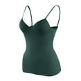 thumbnail image 5 of Aboser Built in Shelf Bra Tank Tops for Women Camisole Adjustable Spaghetti Stap Undershirt with Chest Pads V Neck Tank Top Casual Sleeveless Camis, 5 of 7