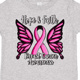 thumbnail image 4 of Inktastic Breast Cancer Awareness Hope and Faith with Butterfly Ribbon Girls Toddler T-Shirt, 4 of 5