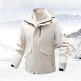 thumbnail image 2 of ZCFZJW Rain Jacket for Men, Mens Waterproof Raincoat Lightweight Rain Jackets Outdoor Long Sleeve Rain Coat Windbreaker with Hood White XL, 2 of 9