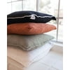 Muslin Comfort Pillow Shams Set of 2 100% Muslin Cotton Waffle Weave Pillow Sham, Euro, Nude