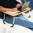 thumbnail image 3 of Mind Reader Portable Laptop Desk with Collapsible Legs, Beige, 3 of 9