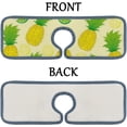 thumbnail image 6 of SKYSONIC Faucet Absorbent Mat 4 Pcs Lime and Pineapple Background Kitchen Faucet Splash Catcher Washable Counter Drying Pads Behind Faucet for Kitchen Bathroom, 6 of 7