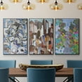 thumbnail image 2 of Magenta Garden - Framed Premium Gallery Wrapped Canvas L Frame 3 Piece Set - Ready to Hang, 2 of 9