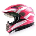 thumbnail image 3 of 1Storm Dual Sport Helmet Motorcycle Full Face Motocross Off Road Bike HGXP14A Racing Pink White, 3 of 7